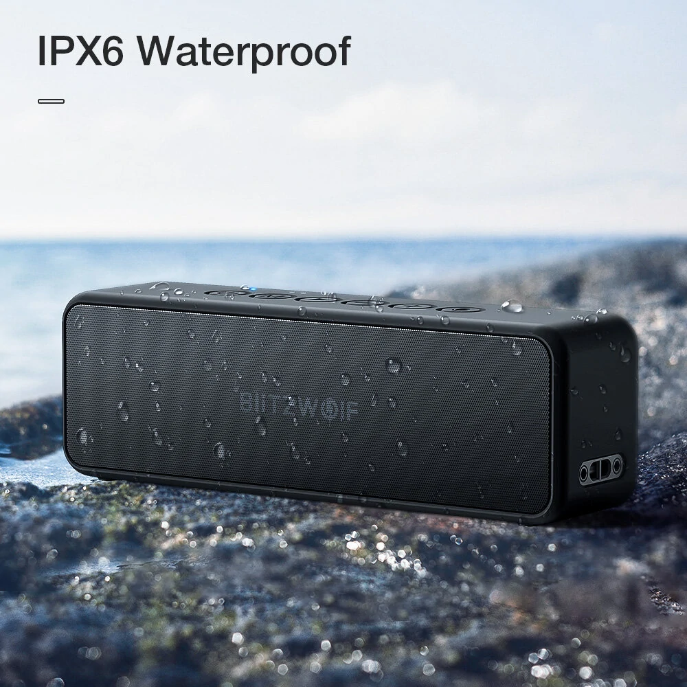 BlitzWolf® BW-WA4 30W Wireless Speaker Portable bluetooth Speaker Double Drivers Bass TWS Stereo IPX6 Waterproof TF Card AUX Outdoors Speaker — view 6