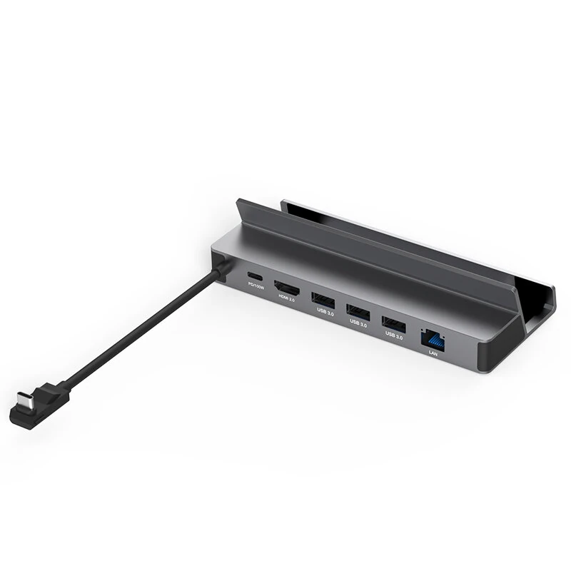 Blueendless 6-in-1 Steam Deck USB-C Docking Station with 4K60Hz 5Gbps USB3.0 PD100W USB-C Gigabit Ethernet Aluminum Alloy for Steam Deck ROG Ally Switch Laptop Phone Tablet — view 2