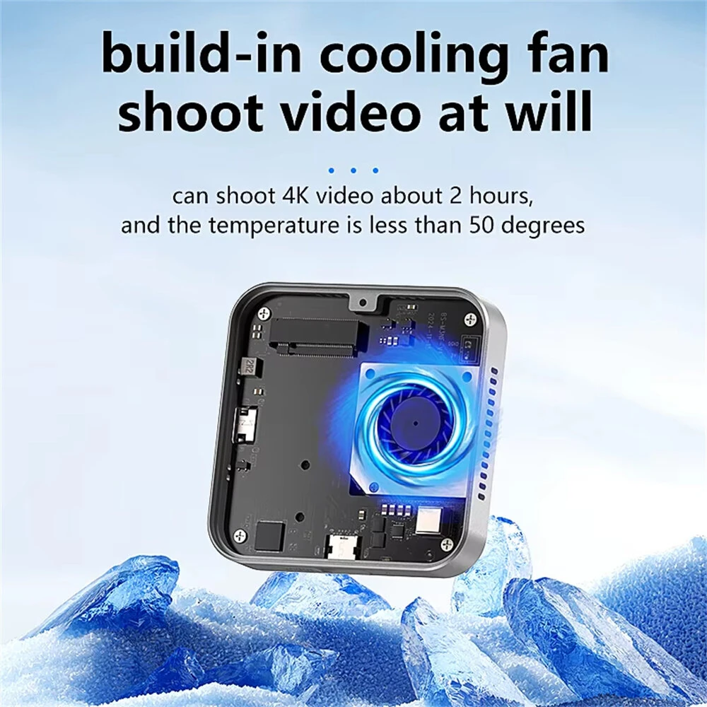 Blueendless Magnetic M.2 2230 2242 NVMe SSD Enclosure with Cooling Fan 100W PD Charging Type-C NVMe PCIE SSD Case — view 6