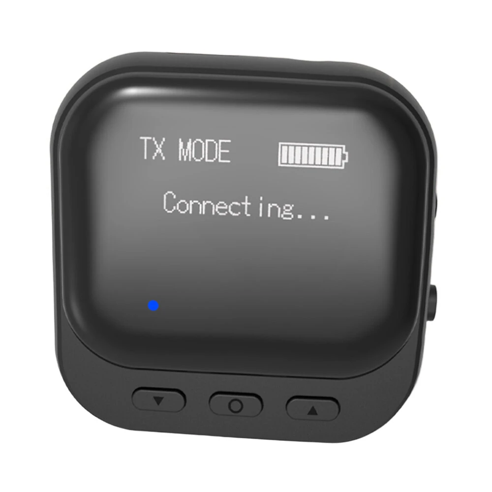 Bluetooth 5.2 Receiver Transmitter 2 in 1 RX TX Mode Low Latency LED Display Dual Device Pairing 300mAh Battery for Car Music Hands Free Calls — image 1
