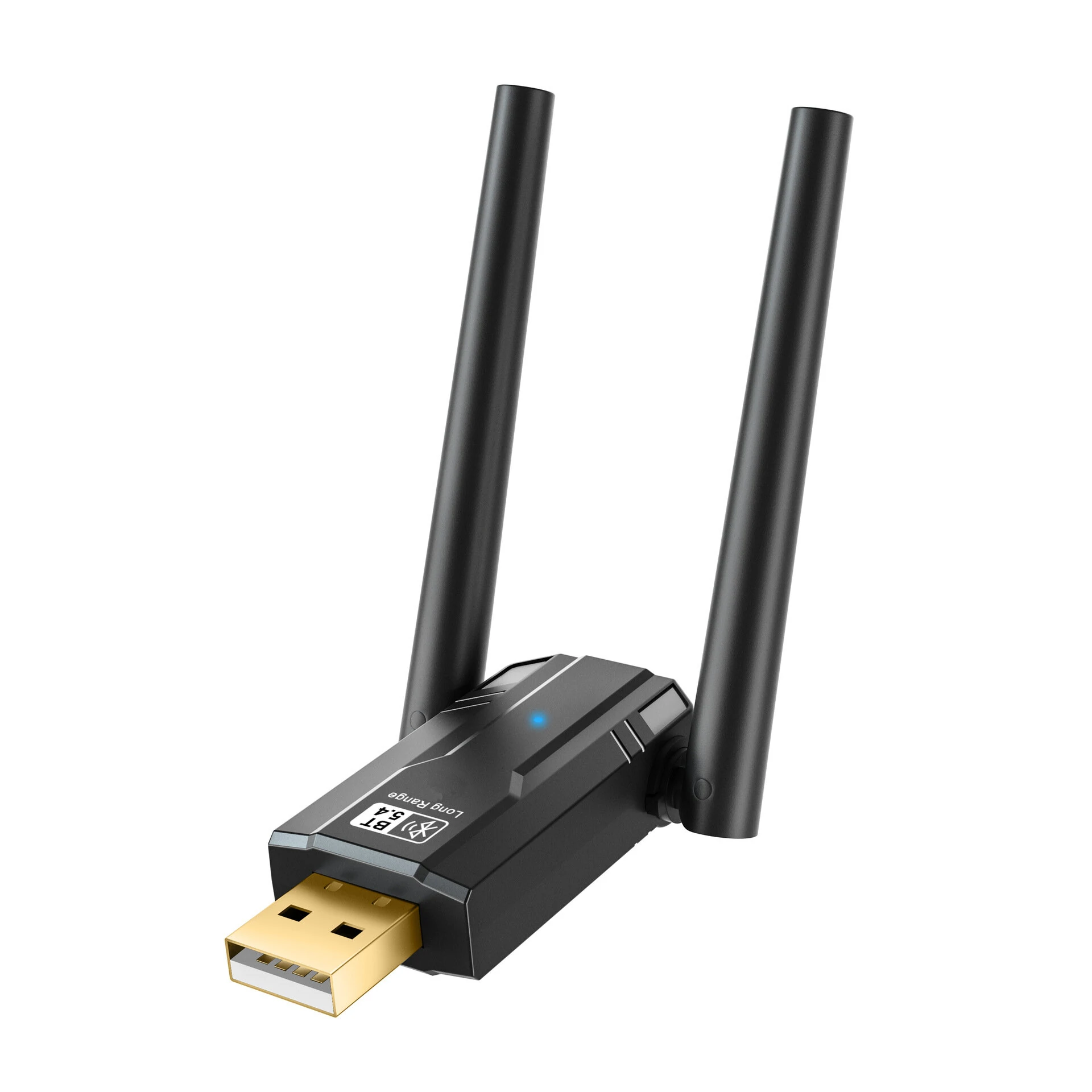 Bluetooth 5.4 USB Adapter 150M Dual Antenna Dongle for PC Wireless Mouse Keyboard Music Audio Receiver Transmitter Plug and Play — view 2