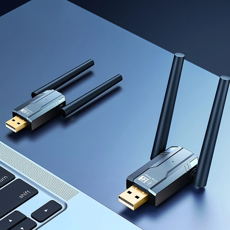 Bluetooth 5.4 USB Adapter 150M Dual Antenna Dongle for PC Wireless Mouse Keyboard Music Audio Receiver Transmitter Plug and Play — view 4