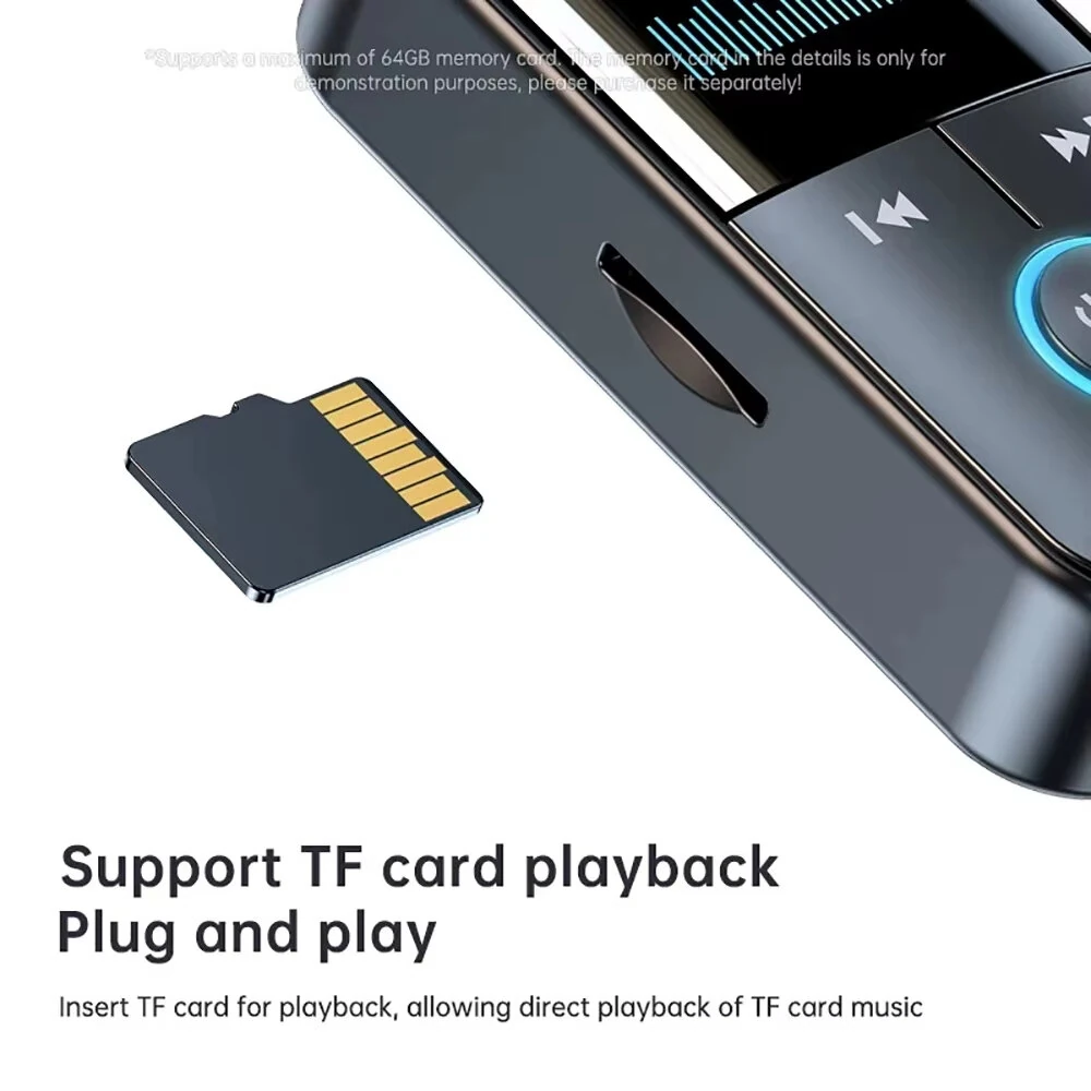 Bluetooth Audio Receiver/Transmitter Wireless Audio For Car Music Headphone Speaker PC TV 200mA Battery Support TF Card — view 7