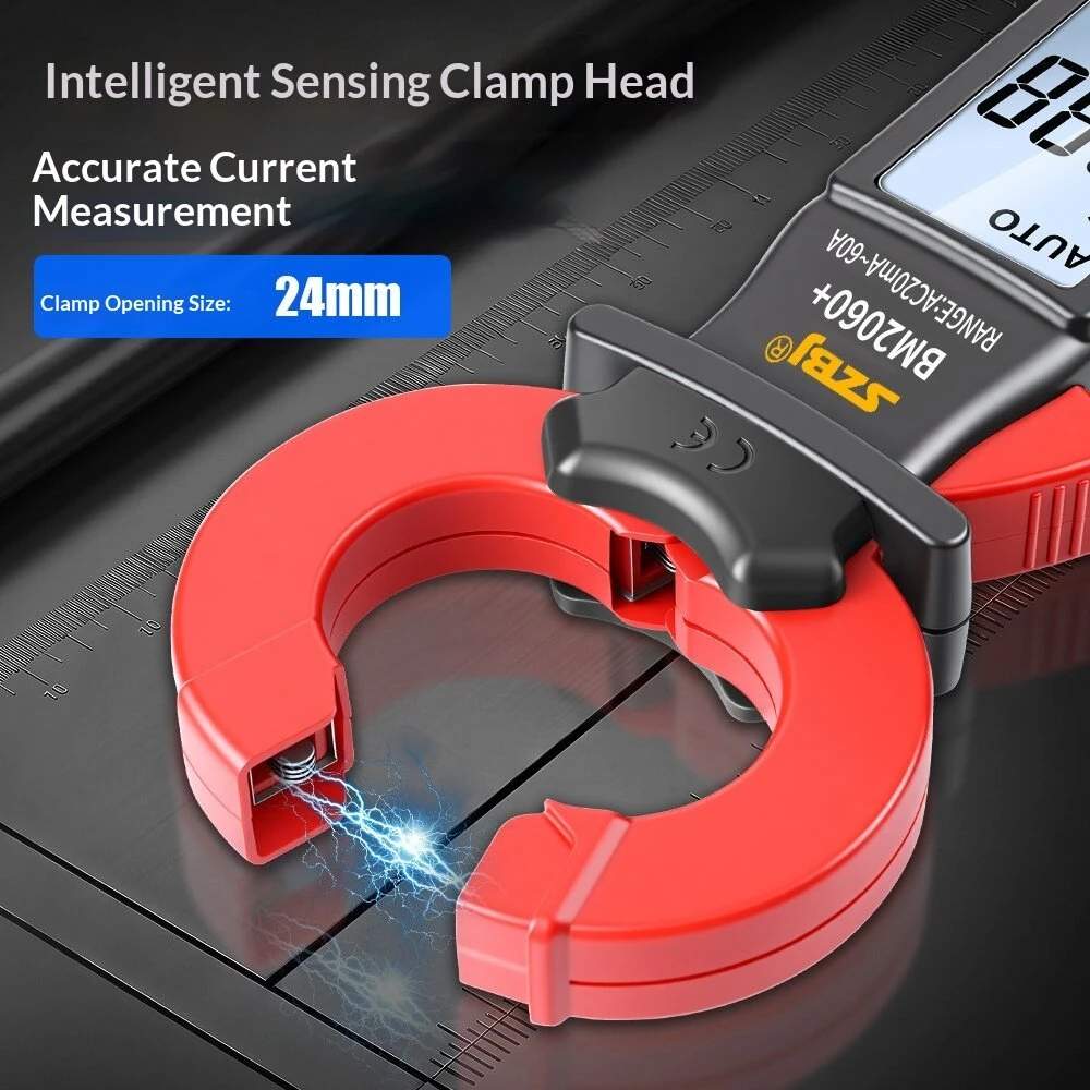 BM2060+ Micro Current Clamp Meter 1999 Counts 24mm Clamp Opening LCD Backlight Auto Manual Ranging — view 4