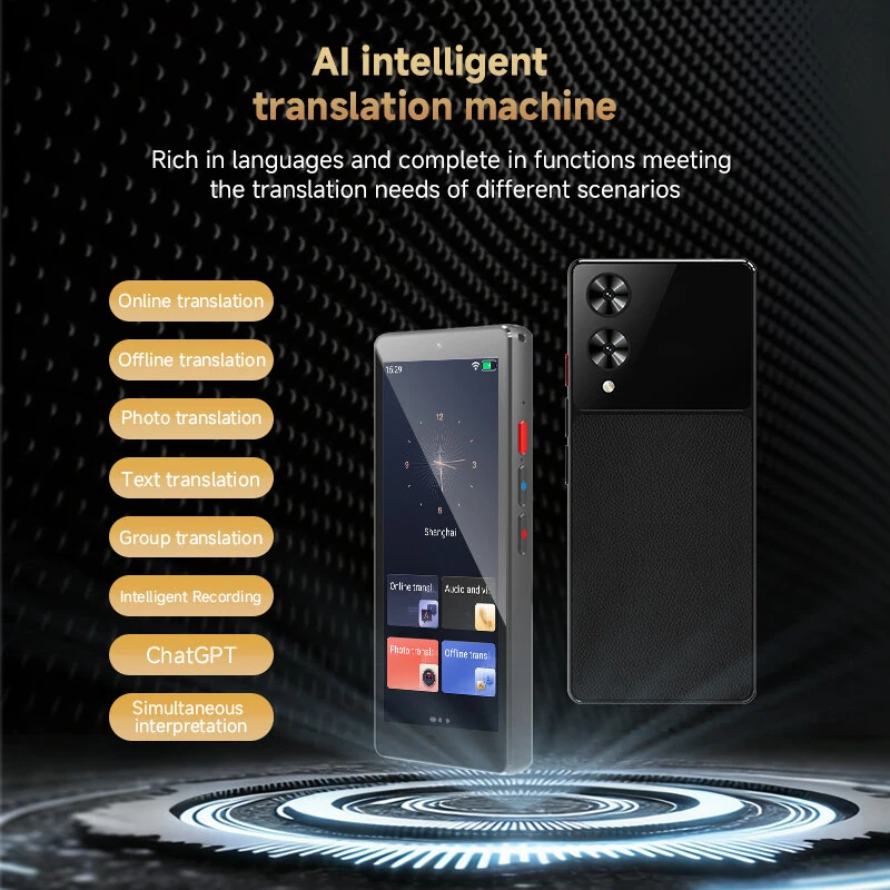 Boeleo S20 Pro 5-inch Audio Translator Video Translator 148 Languages Remote Video Call AI Voice Translator 2G+16G 2000mAh Battery Online Offline OverseaTravel Real-time Conversation Intelligent Translation Device — view 4