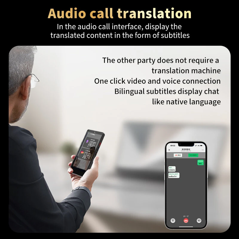 Boeleo S20 Pro 5-inch Audio Translator Video Translator 148 Languages Remote Video Call AI Voice Translator 2G+16G 2000mAh Battery Online Offline OverseaTravel Real-time Conversation Intelligent Translation Device — view 5