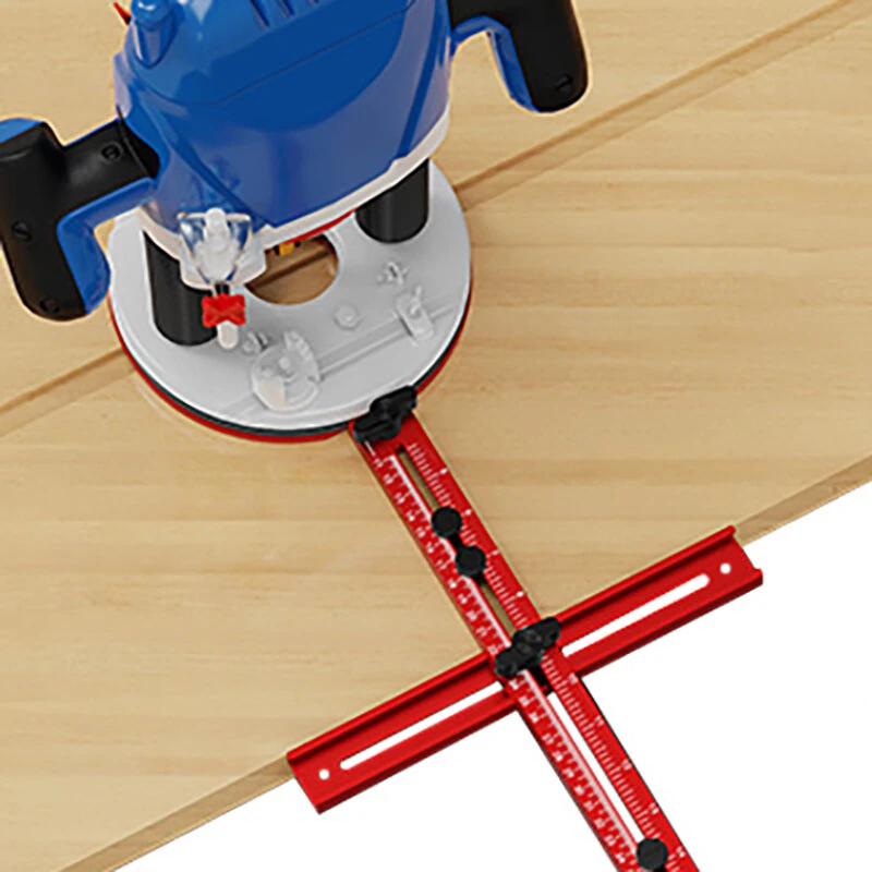 BOHAN 4 in 1 Router Milling Groove Bracket Aluminum Alloy Circle Cutting Jig with 120-650mm Rαdius for Woodworking Trimming Machine — view 2