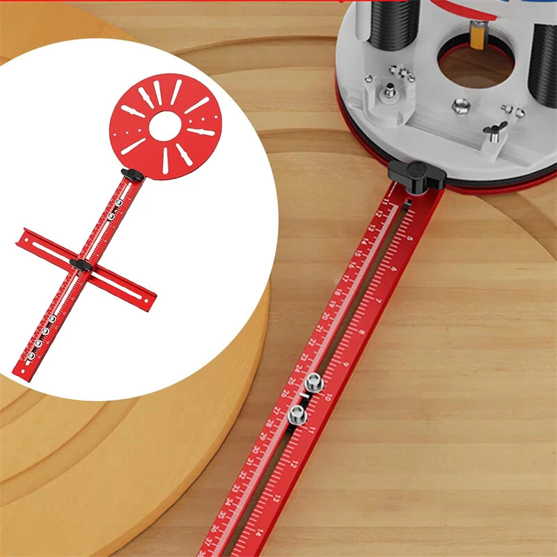 BOHAN 4 in 1 Router Milling Groove Bracket Aluminum Alloy Circle Cutting Jig with 120-650mm Rαdius for Woodworking Trimming Machine — view 7