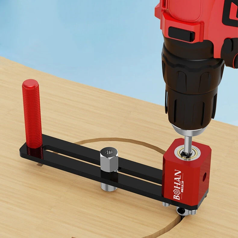 BOHAN Upgraded Multifunctional Adjustable Hole Opener with 6mm Cutter Hole Saw Drill Bit for Honeycomb Board Tube Light Hole Punching Woodworking Round Hole — view 6