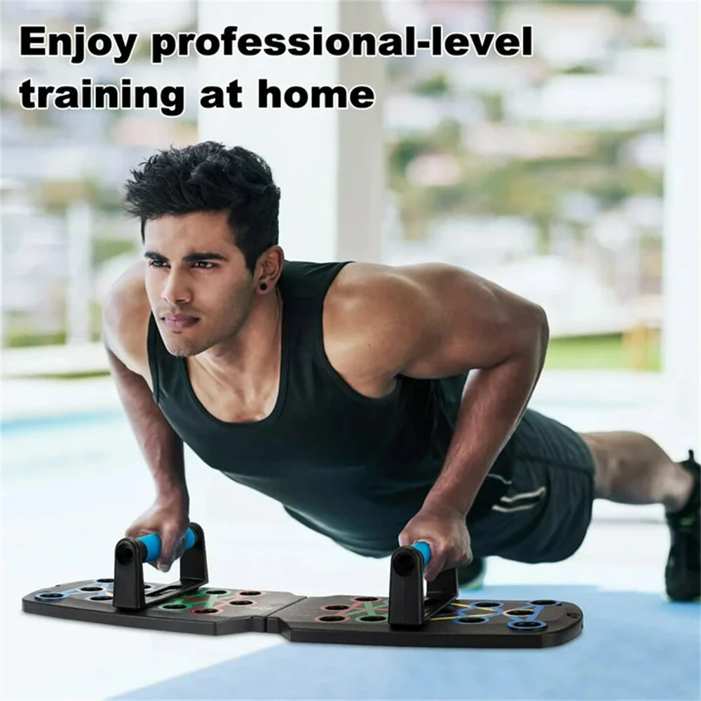 Bominfit 28 in 1 Folding Push Up Board 300kg Load-bearing Sport Plank Abdominal Chest Push-Ups Stands for Fitness Workout Home Gym Exercise — view 3