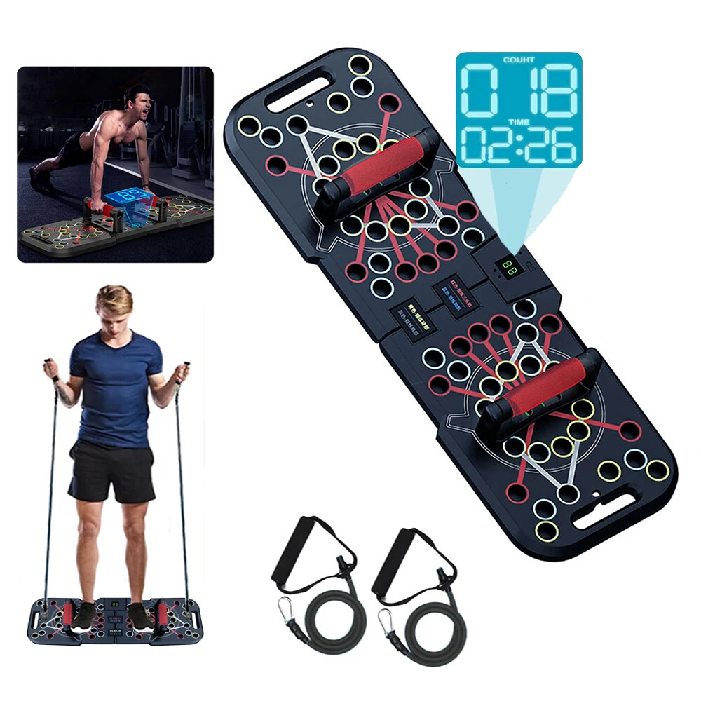 Bominfit Multifunctional Counting Folding Electronic Push Up Board Home Portable Workout Tools Chest Muscle Exercise Push-up Stands — image 1