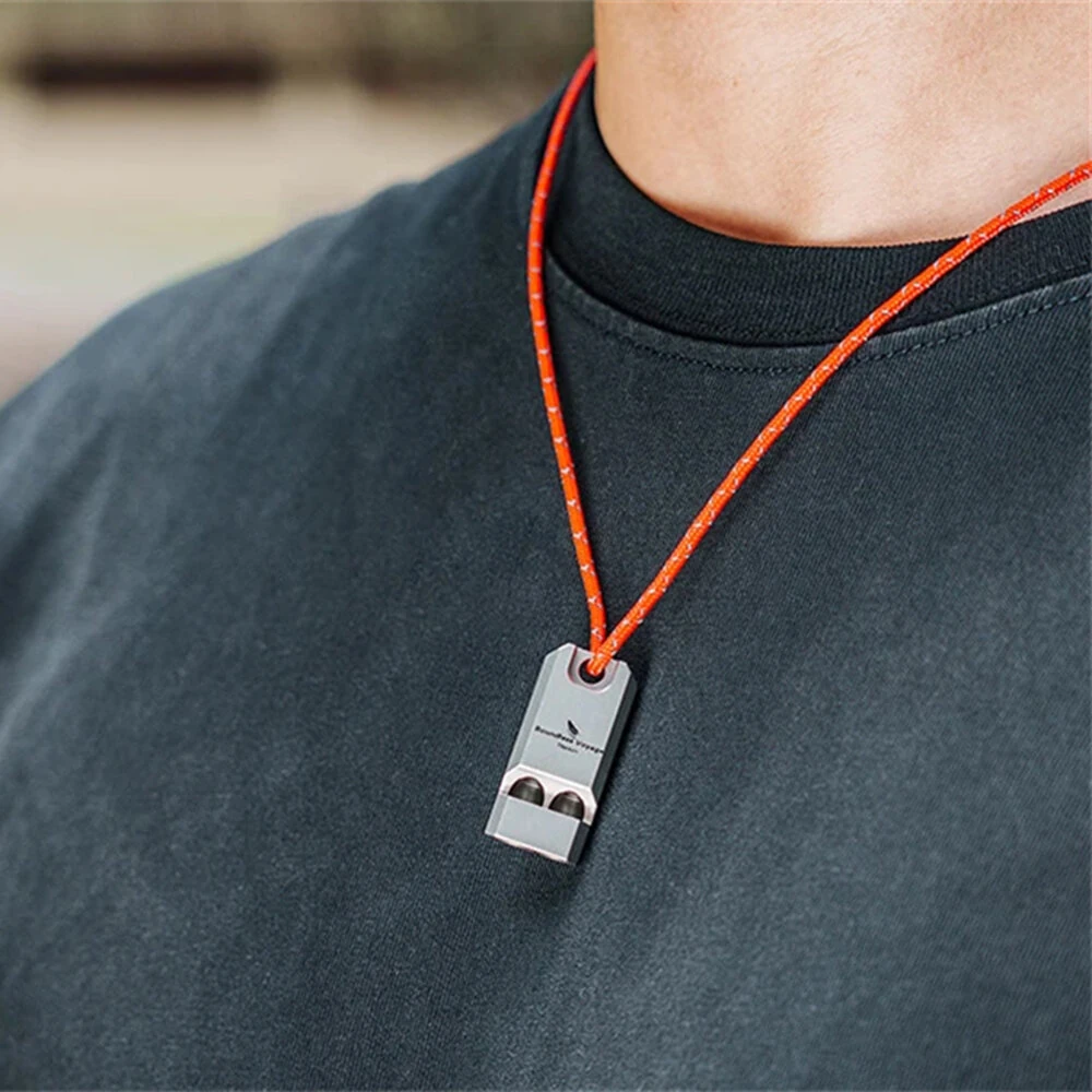 Boundless Voyage Titanium Whistle Ultralight Titanium Emergency Whistle Outdoor Survival Camping Hiking Exploring Tools Ti9021O — view 3