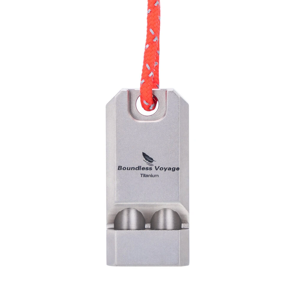 Boundless Voyage Titanium Whistle Ultralight Titanium Emergency Whistle Outdoor Survival Camping Hiking Exploring Tools Ti9021O — view 5