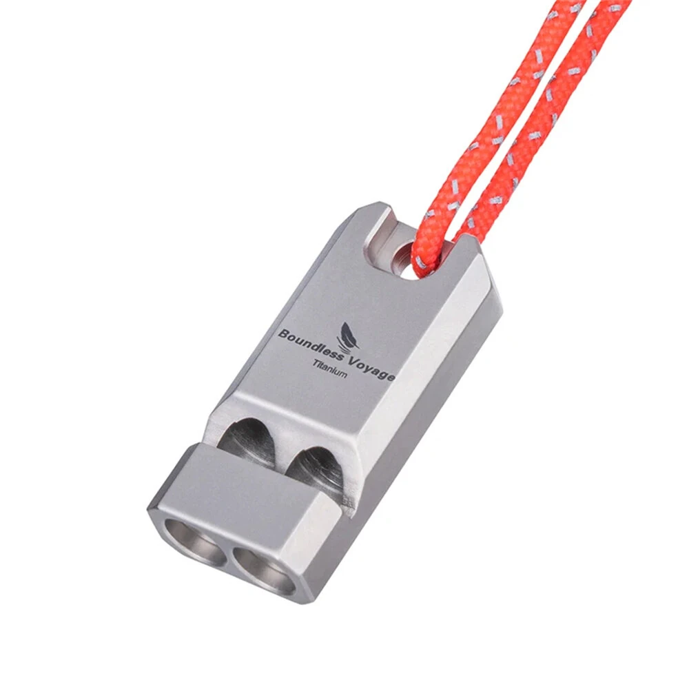 Boundless Voyage Titanium Whistle Ultralight Titanium Emergency Whistle Outdoor Survival Camping Hiking Exploring Tools Ti9021O — view 7