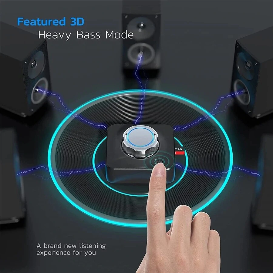BR04 bluetooth Audio Receiver 3D Stereo Music Wireless Adapter TF Card RCA 3.5mm AUX Jack for Car Kit Wired Speaker Headphone — view 3