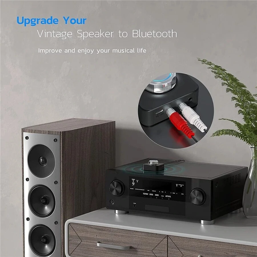 BR04 bluetooth Audio Receiver 3D Stereo Music Wireless Adapter TF Card RCA 3.5mm AUX Jack for Car Kit Wired Speaker Headphone — view 4