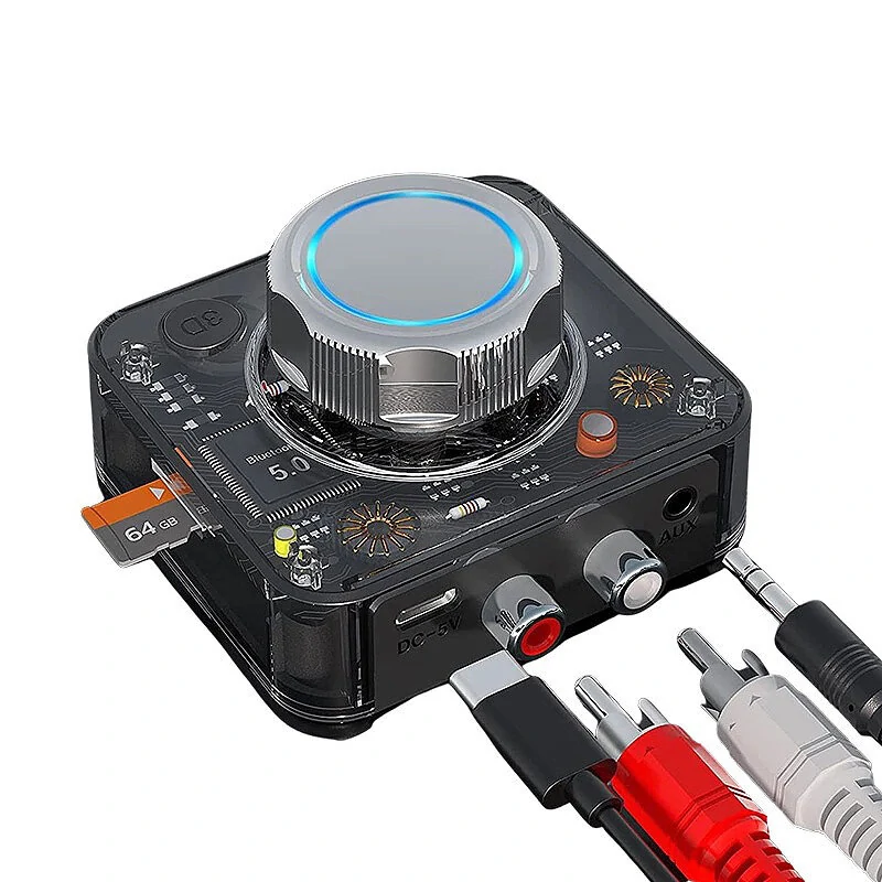 BR04 bluetooth Audio Receiver 3D Stereo Music Wireless Adapter TF Card RCA 3.5mm AUX Jack for Car Kit Wired Speaker Headphone — view 6