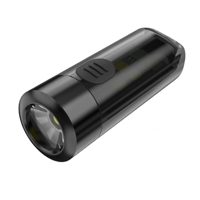 Bright LED Mini Keychain Light Portable Mini Flashlight Highlights Type-C Rechargeable Whistle Light Cap Clip Light — view 3