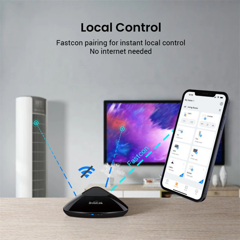 Broadlink RM Max Smart WiFi Remote Control IR RF Smart Home Automation Air Conditioning TV Set-top Box with Alexa Google Home — view 2