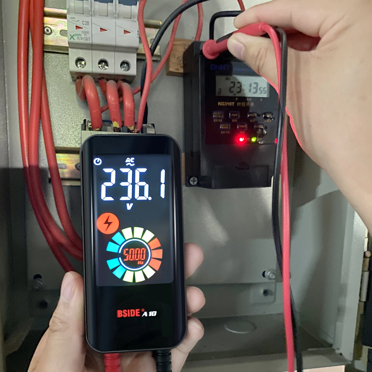 BSIDE A10 Mini Smart Multimeter 3.2-inch Color Screen Digital 9999 Counts True RMS Multimeter Built-in Rechargeable Lithium Battery Voltage Tester — view 11