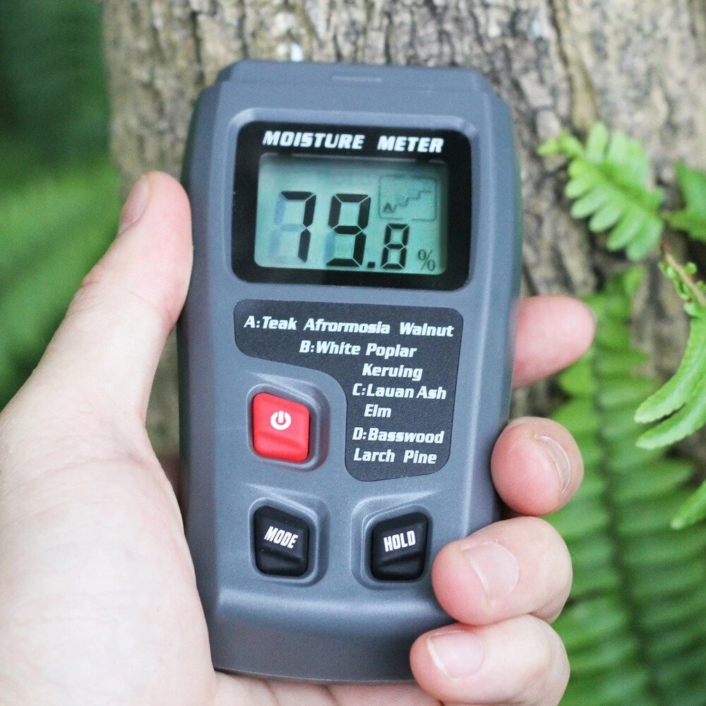 BSIDE EMT01 Digital LCD Portable 0~99.9% Wood Moisture Meter Integral Pins Auto Power Off — view 3