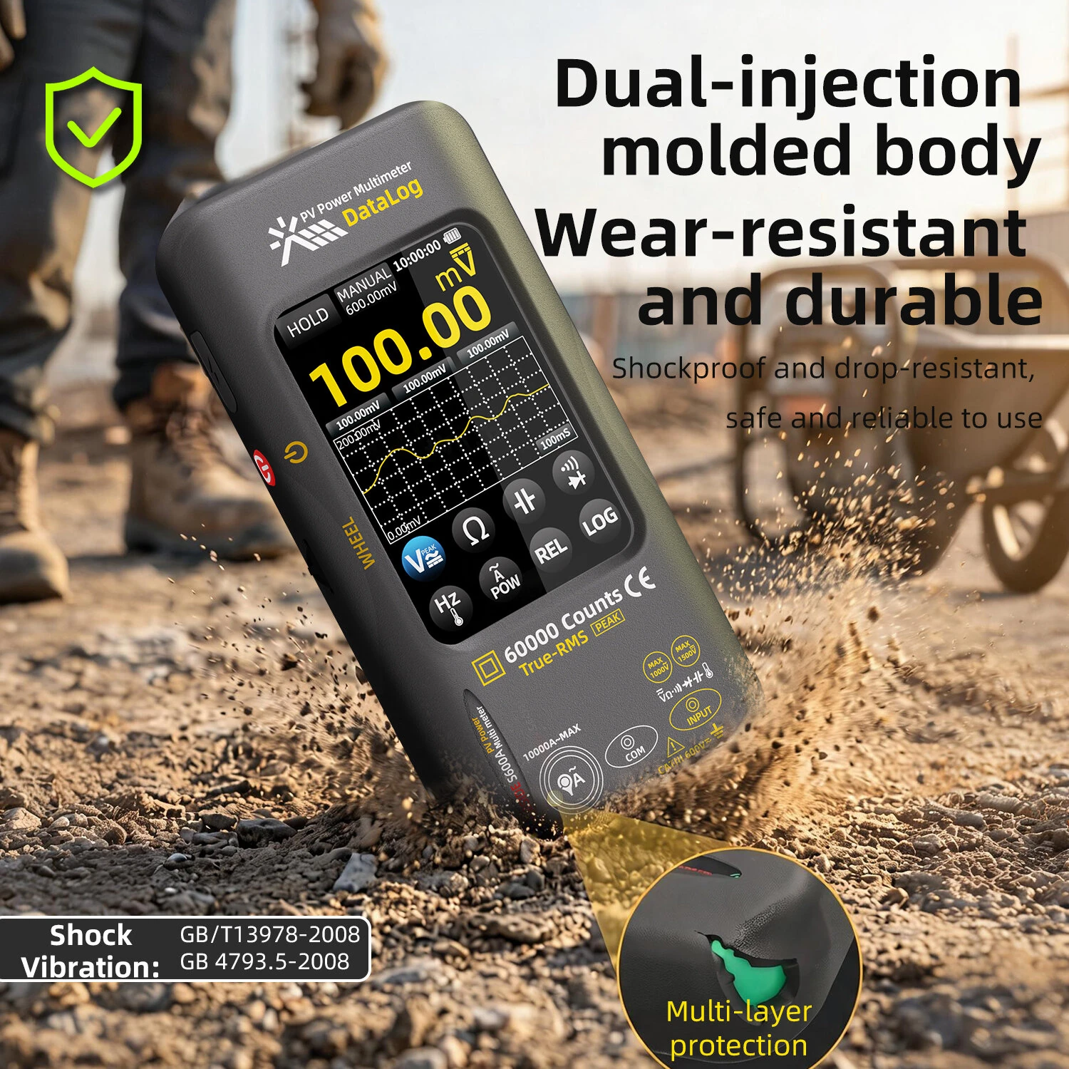 BSIDE S600A Graphic Multimeter 3.98TFT Touch Screen  60000 Counts Data Logger True-RMS Graphic Tester Photovoltaic Multimeter — view 7