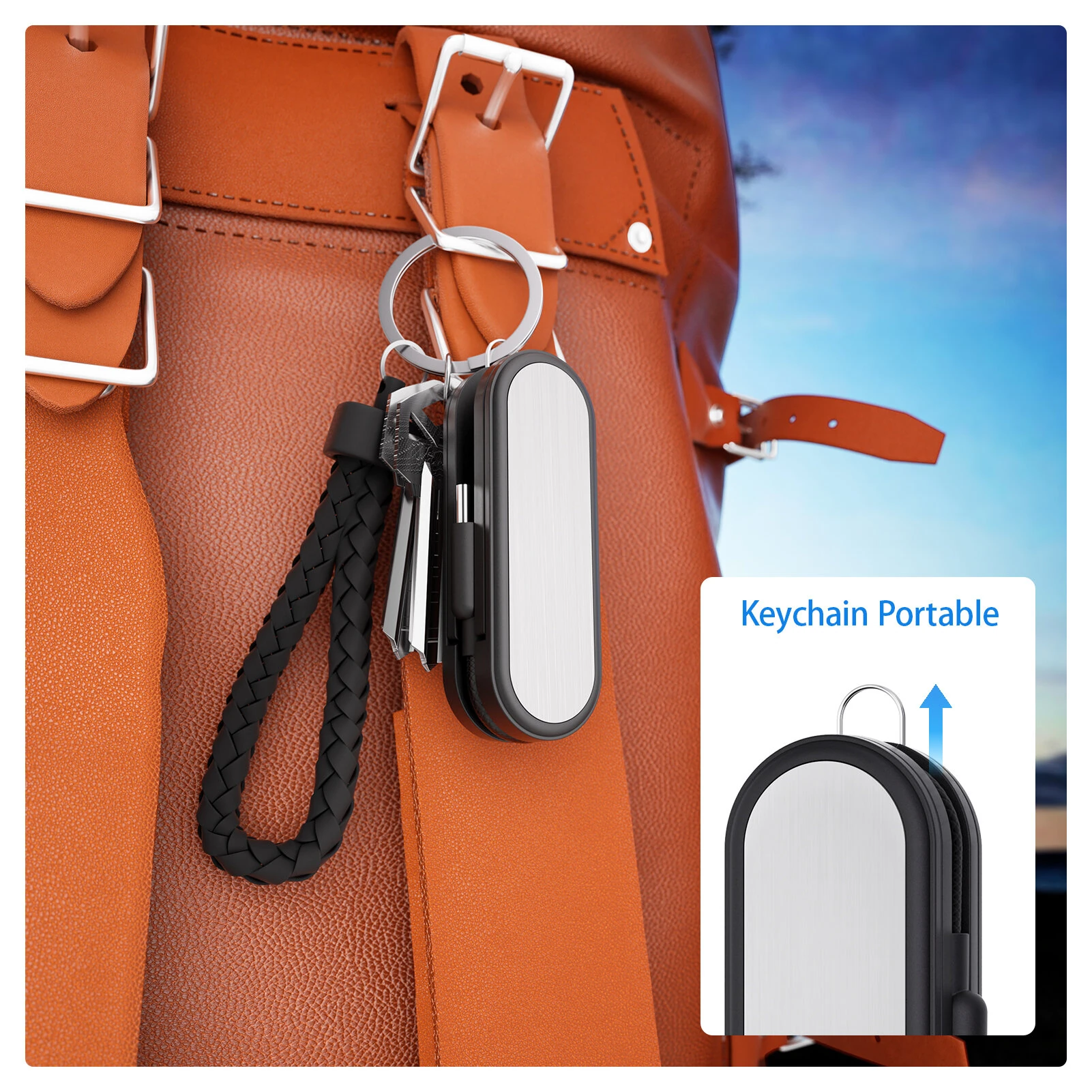 Budi CP586 Keychain Portable Storage&Charging Cable PD65W Type-C to Type-C Cable Fast Charging Data Transmission Copper Core Line 16CM Long Foldable Design for iPhone 17 17Pro 16Pro Max 15 for Xiaomi 17pro for Huawei Mate X7 — view 7
