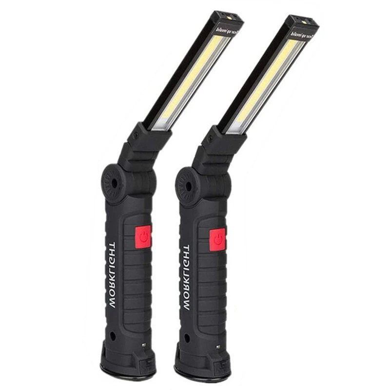 [Built-in 18650 Battery] Bikight COB LED Multi Function Folding Work Light Set USB Rechargeable LED Flashlight USB Cable Car Charger Battery Charger — view 2