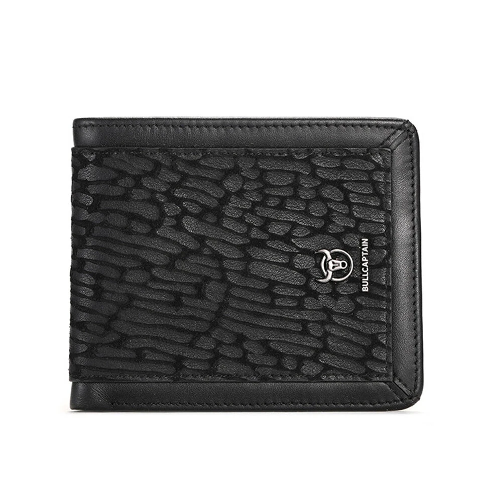 BULLCAPTAIN Men's Genuine Leather Wallet Business Casual Cash Clip Multifunctional RFID Antimagnetic Multi-Card Slot Coin Purse — view 8