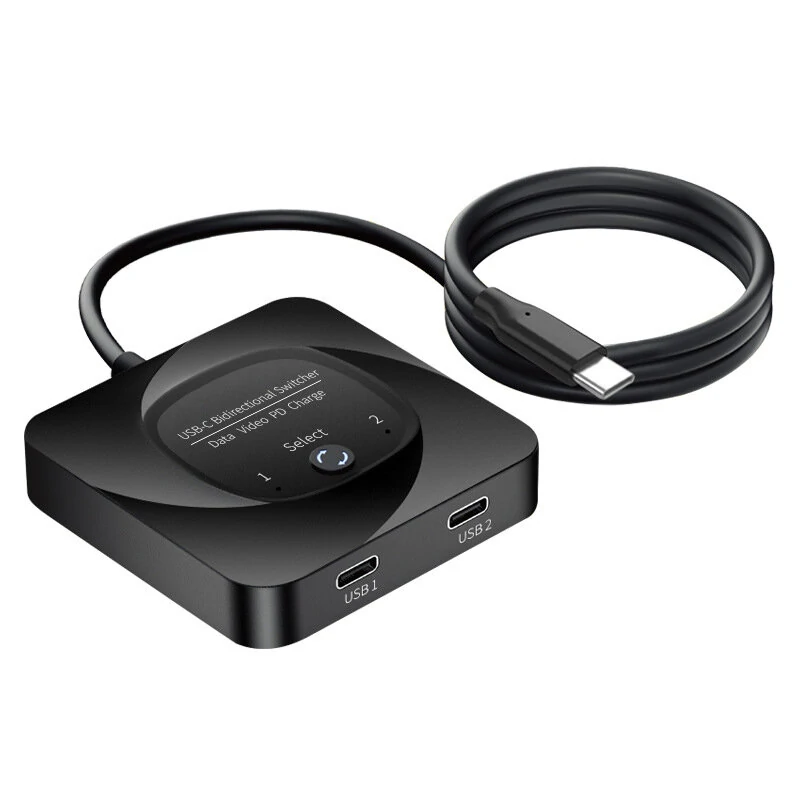C-HD019 8K 60Hz USB-C Bi-Direction Switch 1x2/2x1 Data Video Switcher USB 3.0 Gen2 PD 100W Splitter for Computer Monitor Multiple Source KVM — Pricio