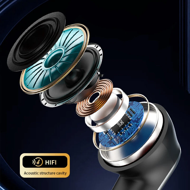 C11 Touch Screen bluetooth 5.4 Headset Wireless AI Translation Earphone HiFi Surround Sound 24H Playback In-ear Sports Headphones — view 3