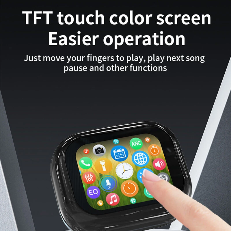 C11 Touch Screen bluetooth 5.4 Headset Wireless AI Translation Earphone HiFi Surround Sound 24H Playback In-ear Sports Headphones — view 4