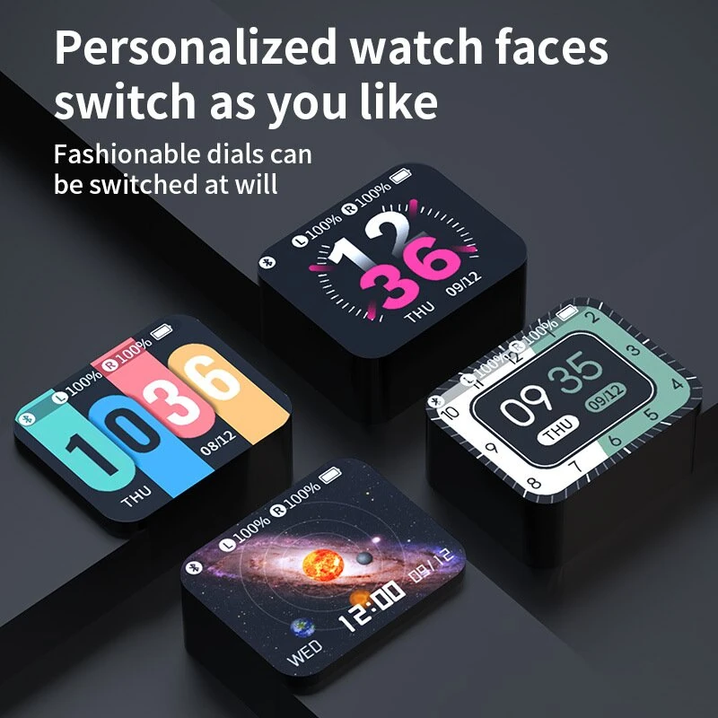C11 Touch Screen bluetooth 5.4 Headset Wireless AI Translation Earphone HiFi Surround Sound 24H Playback In-ear Sports Headphones — view 5