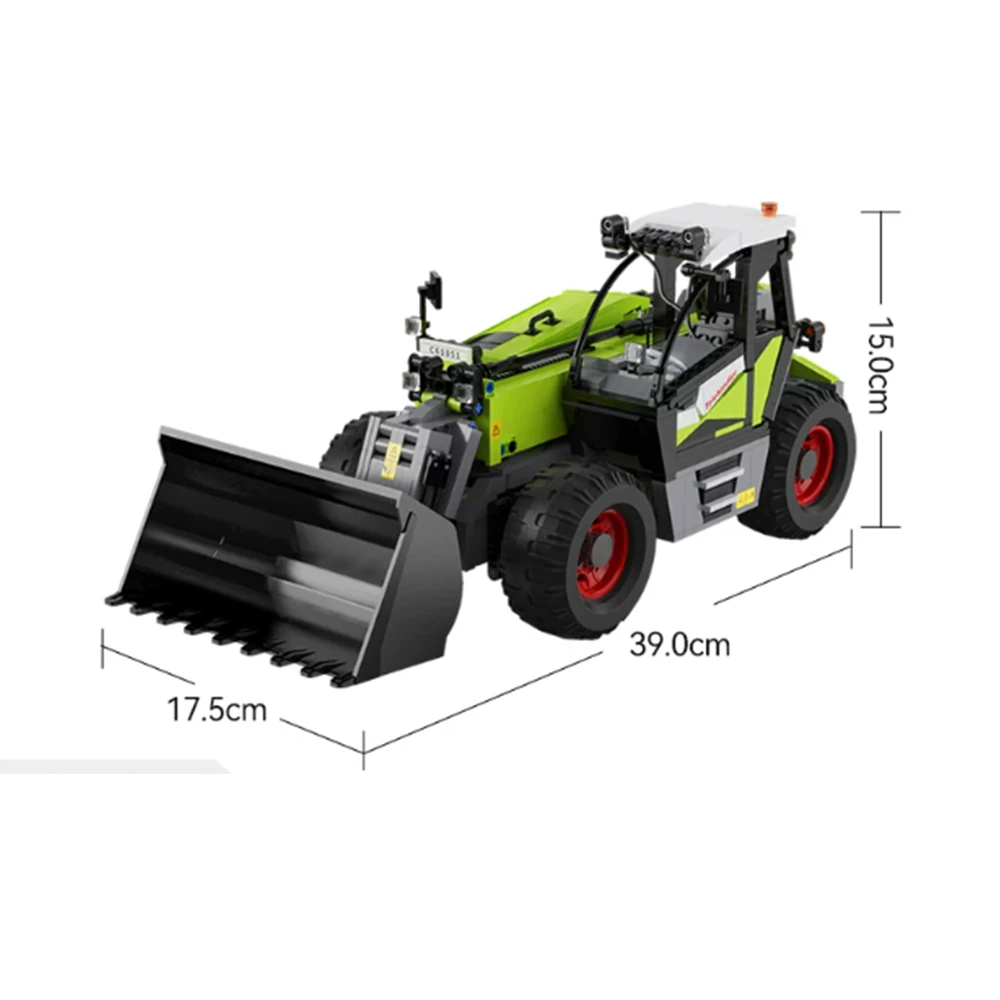 C61051 1/17 Multi Function Loader RC Tractors Forklift Trailer Transport MOC Building Blocks 1469PCS for Boys Toy Adults Birthday Gift — view 3