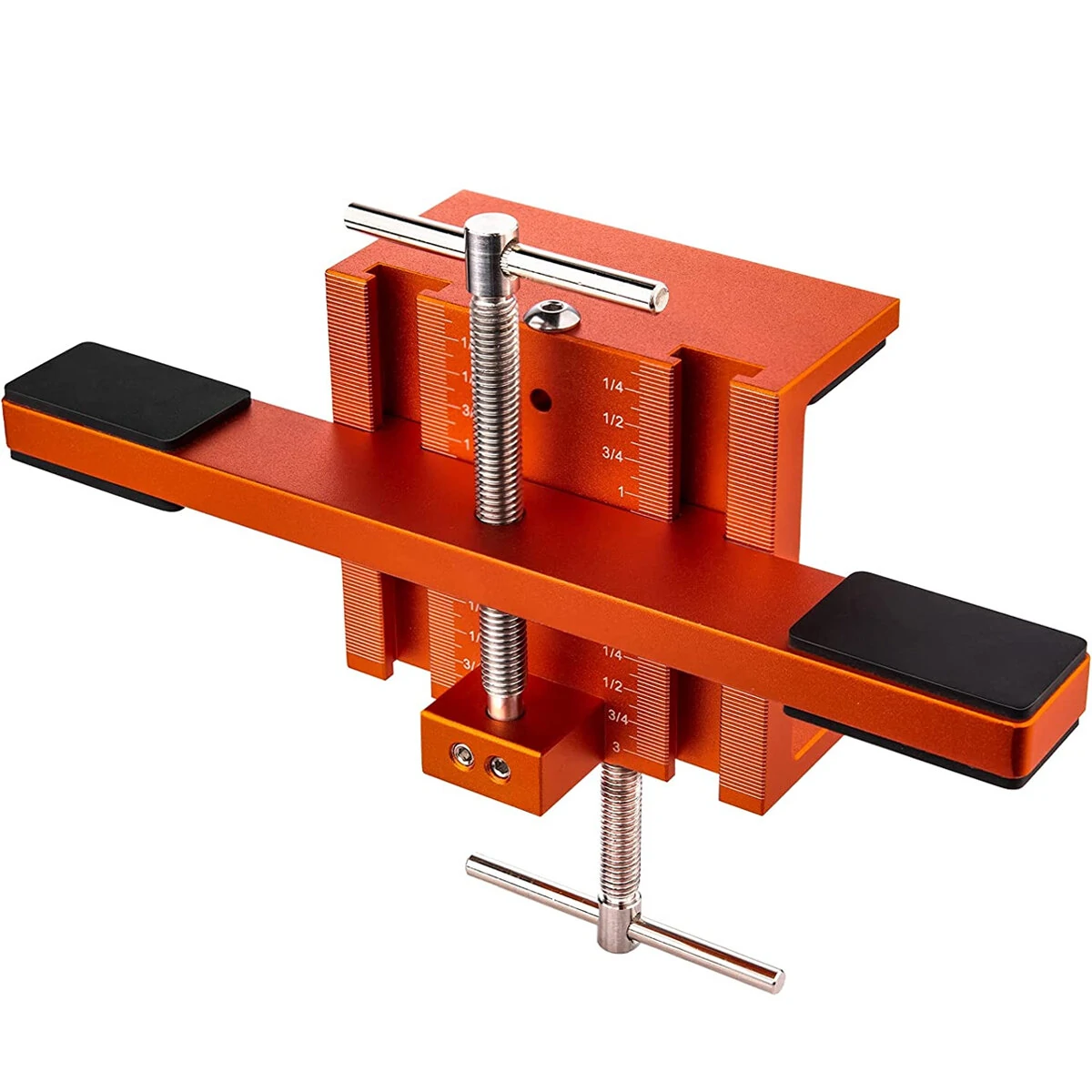 Cabinet Door Mounting Jig Support Arm and Clamp Integrated Aluminum Alloy Body Heavy Duty Tool for Cabinets with Face frame or frameless Supports Positions Levels
