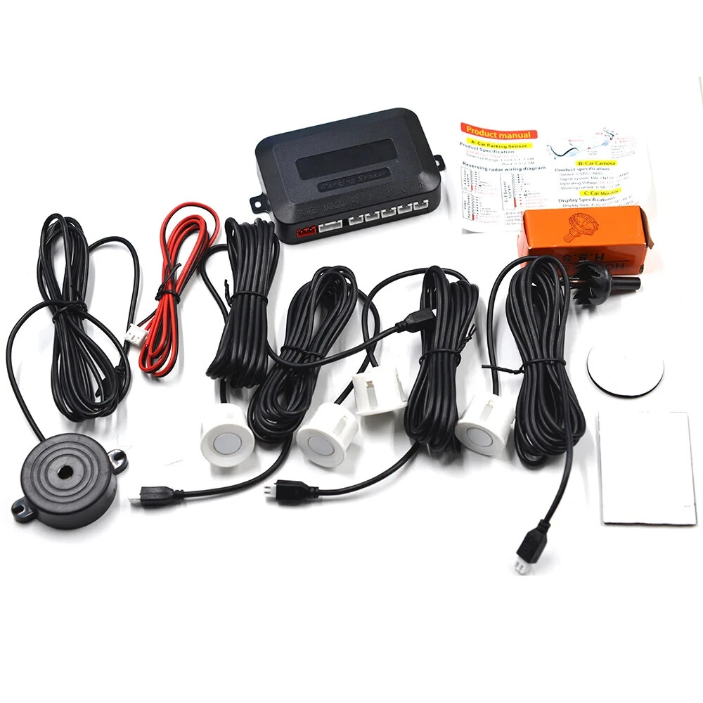 Car 4 Probe Pure Buzzer Car Without Display Reversing Radar Sensor Car Backing-up Radar Sensor System 22mm Reversing Radar Audible Warning Indicator Probe System — view 7