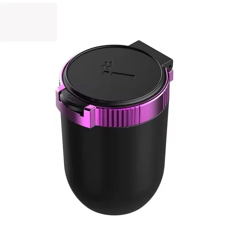 Car Ashtray with Lid Anti Smell with LED Light Car Portable Ashtray for Car and Home — view 2