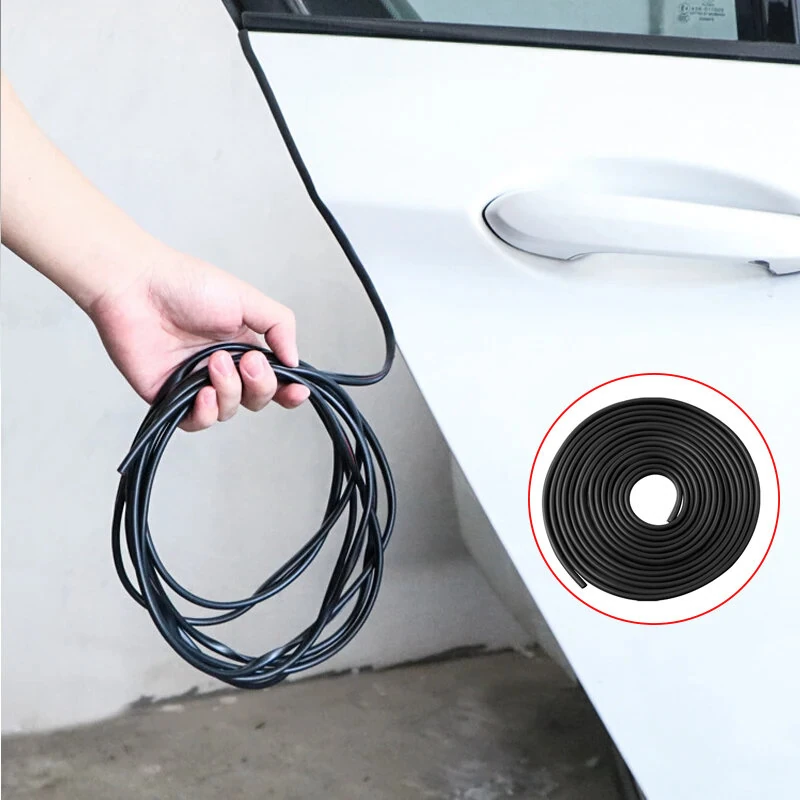 Car Door Edge Guard Strip  Car Door Edge Protector 5m Black Universal Anti-Scratch Protective Trim Anti-Scratch Car Door Protector Soundproof Seal Guard Strip Anti-Collision Bottom — view 2