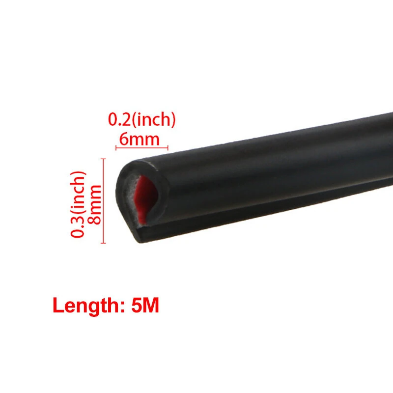 Car Door Edge Guard Strip  Car Door Edge Protector 5m Black Universal Anti-Scratch Protective Trim Anti-Scratch Car Door Protector Soundproof Seal Guard Strip Anti-Collision Bottom — view 7