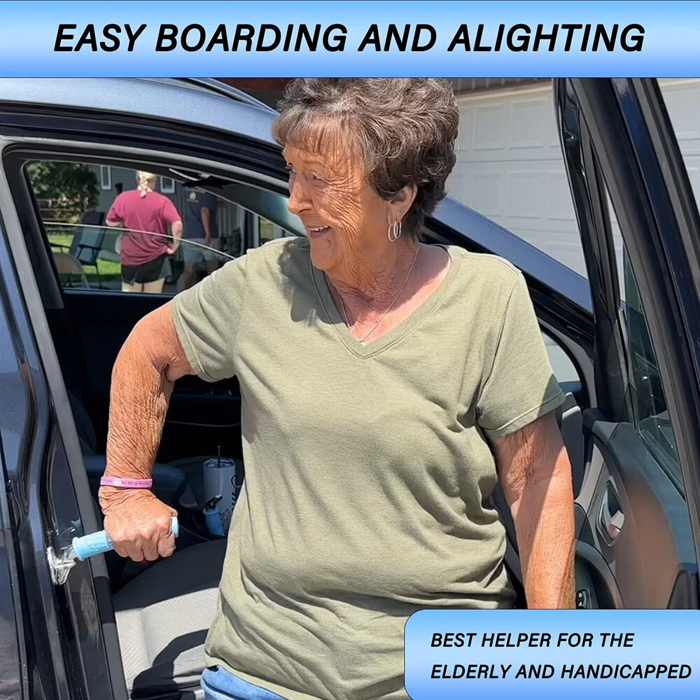 Car Door Handle For Elderly Car Handle Assist Seniors Portable Vehicle Support Handle Easy Sit To Stand Assistance Handicapped Car Door Latch Handle — view 3