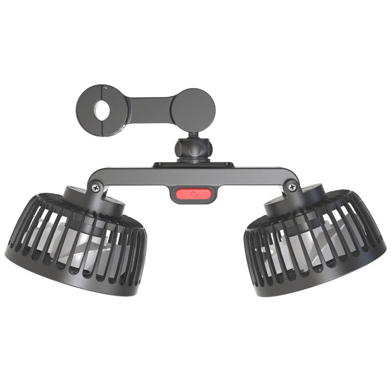 Car Fan 360° 3-speed Car Seat Back Cooling Fan USB Charge Dual Head Fan Adjustable Rotation Neck Cooler for Car Home Accessories — view 10