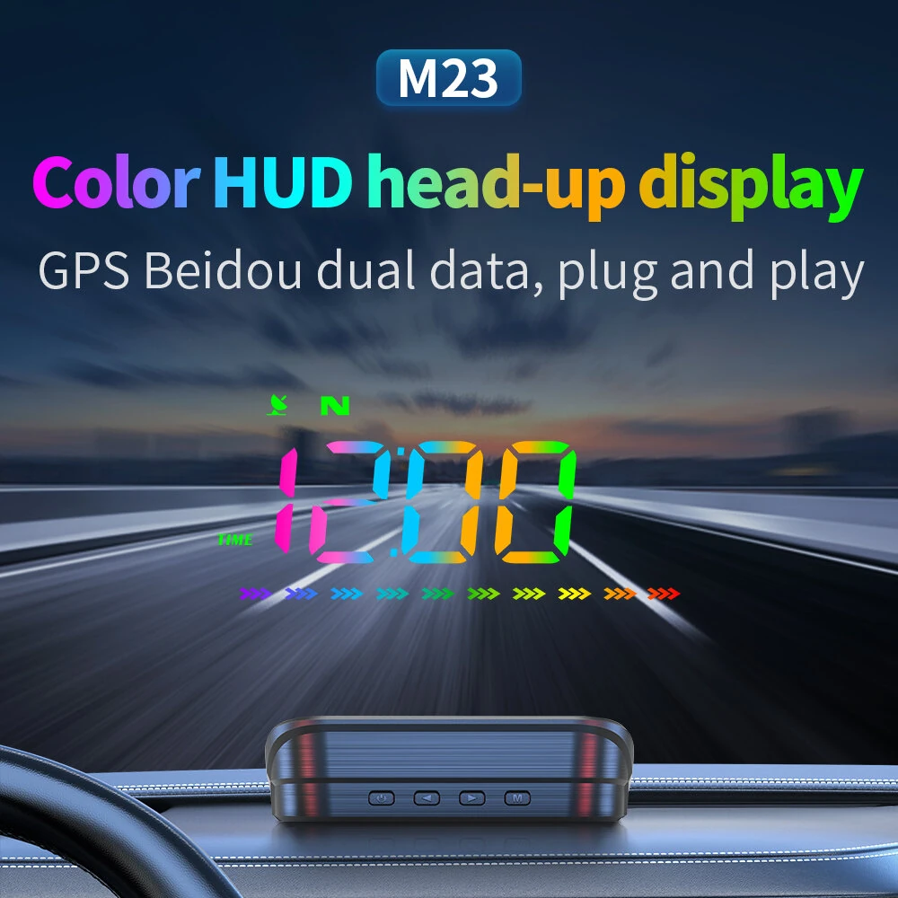 Car Head Up Display for Car GPS Speedometer Compass Direction HUD USB Cable Plug Play — view 3