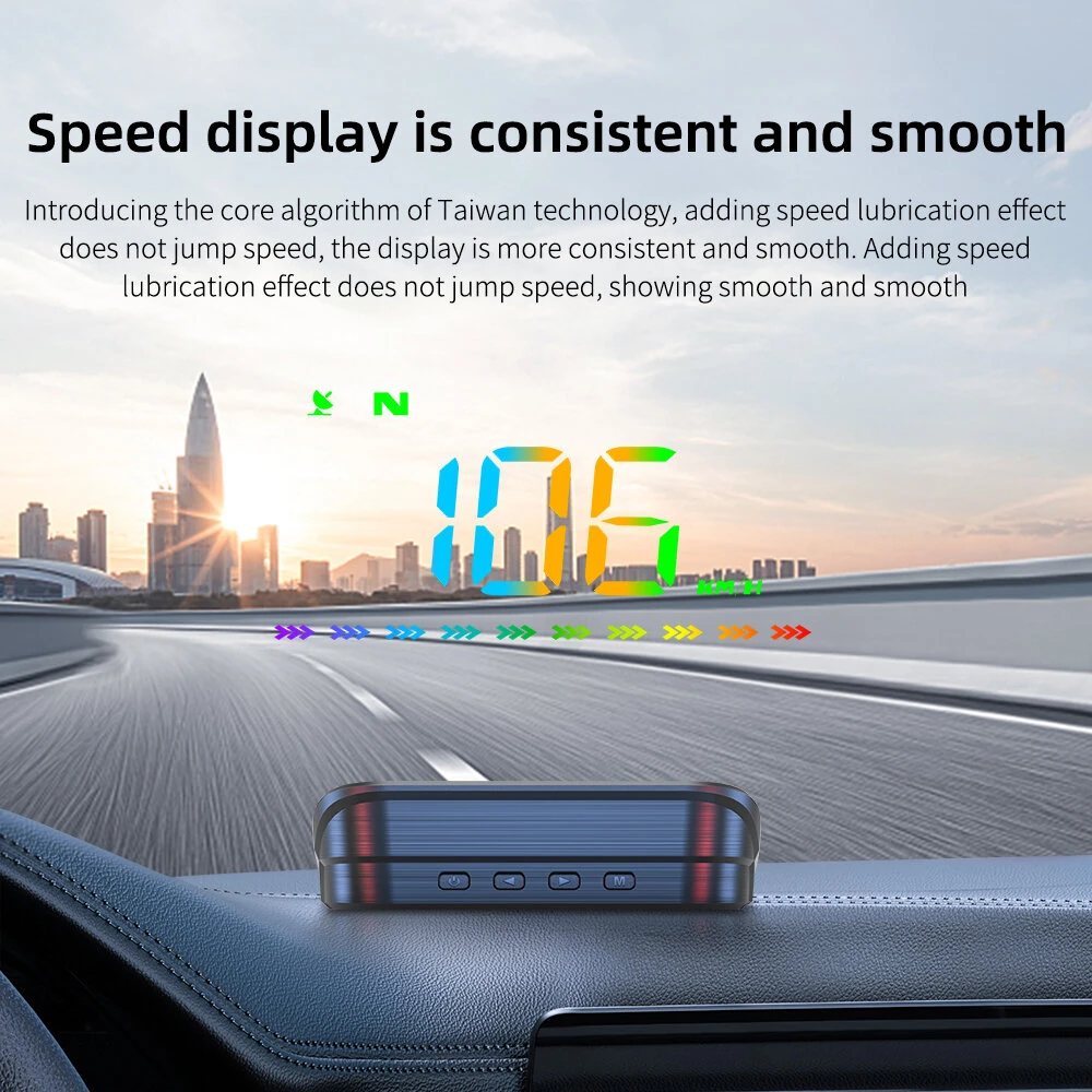 Car Head Up Display for Car GPS Speedometer Compass Direction HUD USB Cable Plug Play — view 6