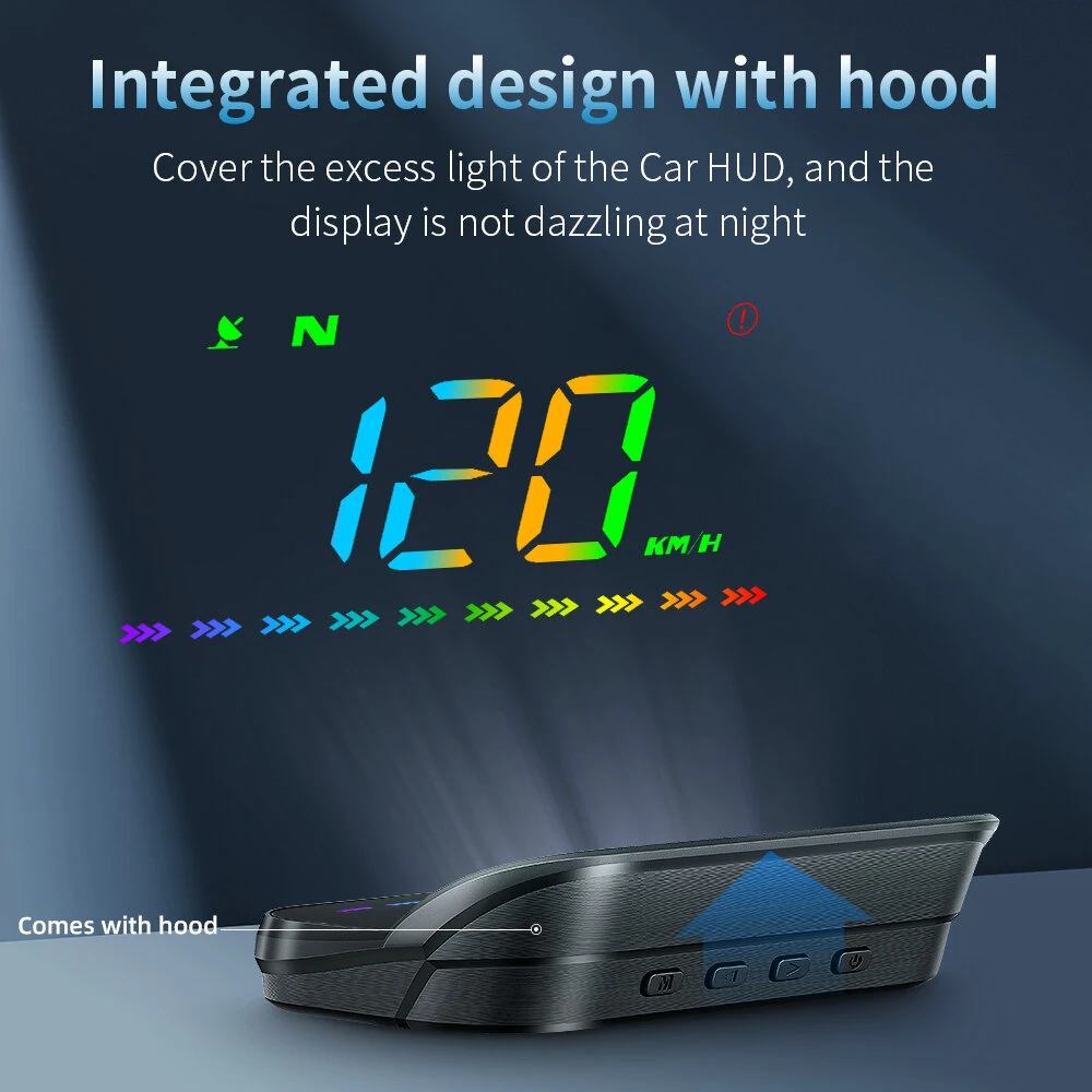 Car Head Up Display for Car GPS Speedometer Compass Direction HUD USB Cable Plug Play — view 8