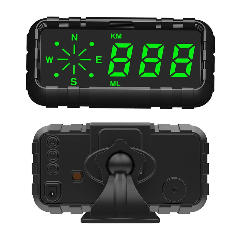 Car Head Up Display Speedometer Odometer Compass HUD GPS Digital Display Large Font Universal Suitable for All Cars Vehicles — image 1