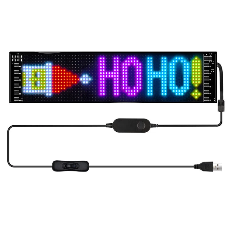 Car Indoor Display Screen Flexible Advertising Screen LED Soft Screen APP Bluetooth Control IP66 Waterproof Rating — view 2