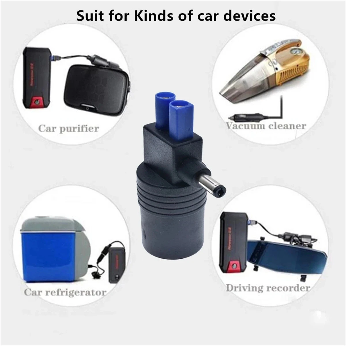Car Jump Starter Power Adaptor EC5 DC 5.5mm x 2.1mm Female Lighter Socket Connector Universal — view 3