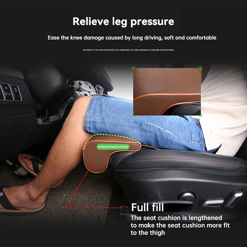 Car Leg Extender Leg Support Cushion Car Seat Leg Support Pad Lengthened Seat Cushion Leg Support Universal Dedicated For Long-Distance Driving — view 2