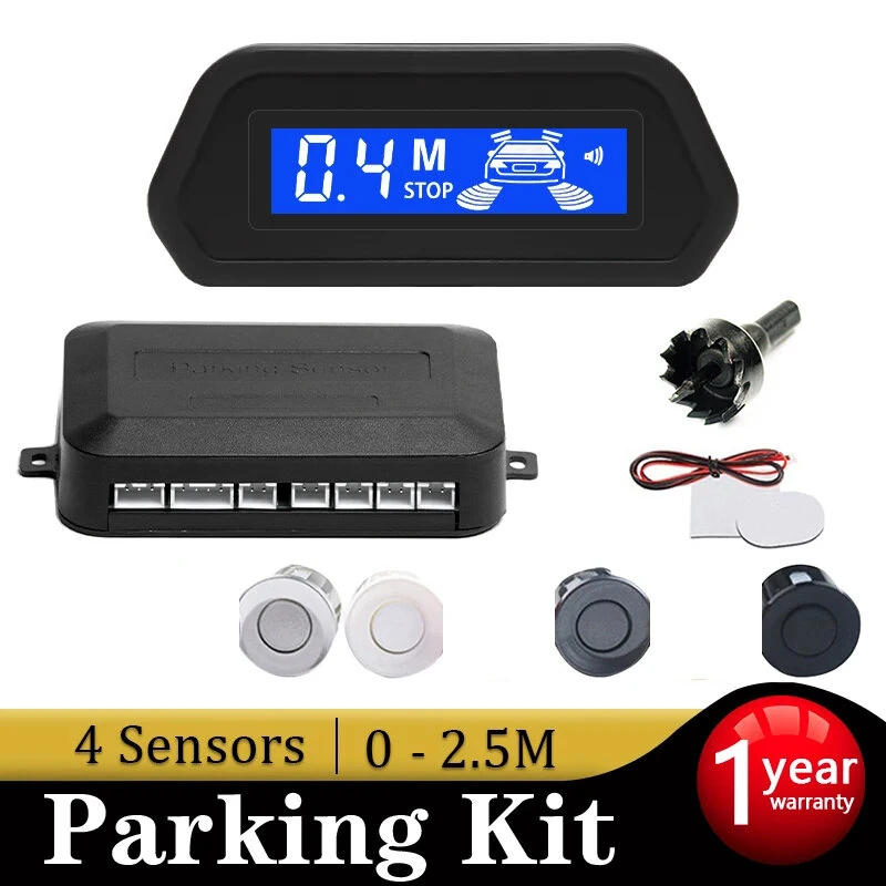 Car Parking Sensor With Auto Parktronic Reverse LED Monitor 4 Sensors Radar Detector System Backlight Display