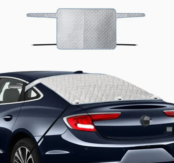Car Rear Windshield Snow Cover 4-Layer For Winter Snow Frost Removal With Magnetic Edge And Windproof Belt Waterproof Dustproof Privacy for Seden — view 10